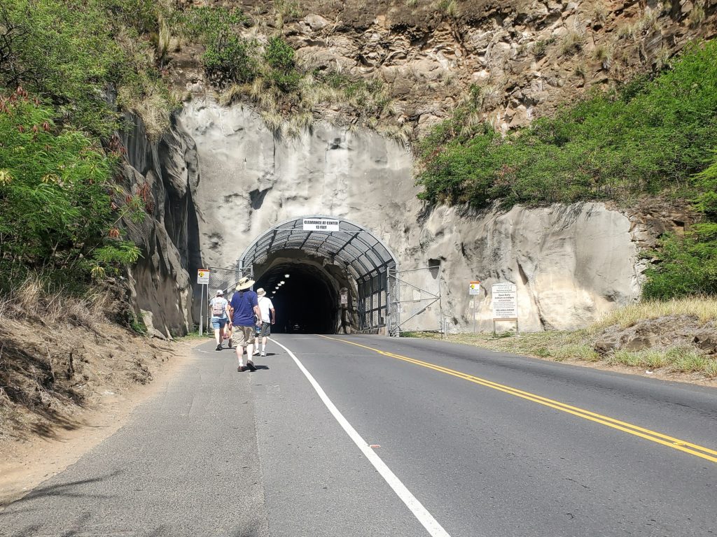 pedestrian and vehicle tunnel to Diamond Head crater