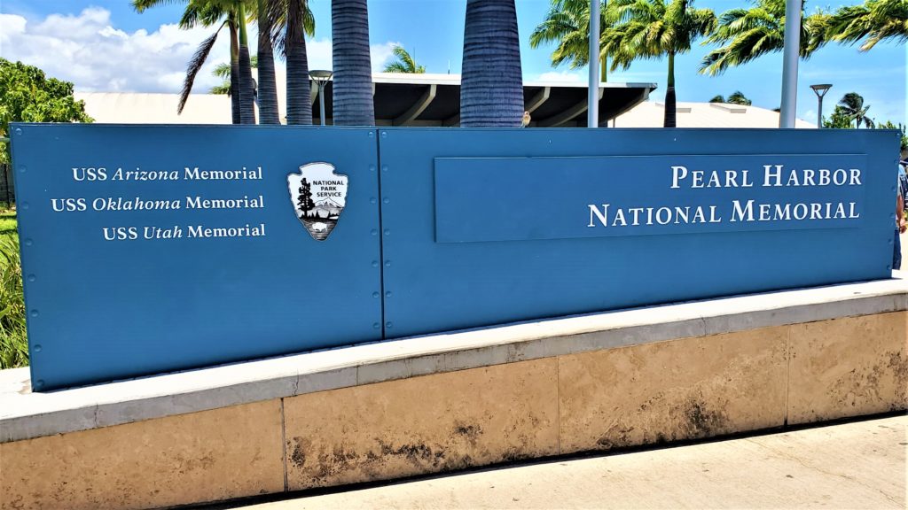 Pearl Harbor National Memorial Sign Oahu