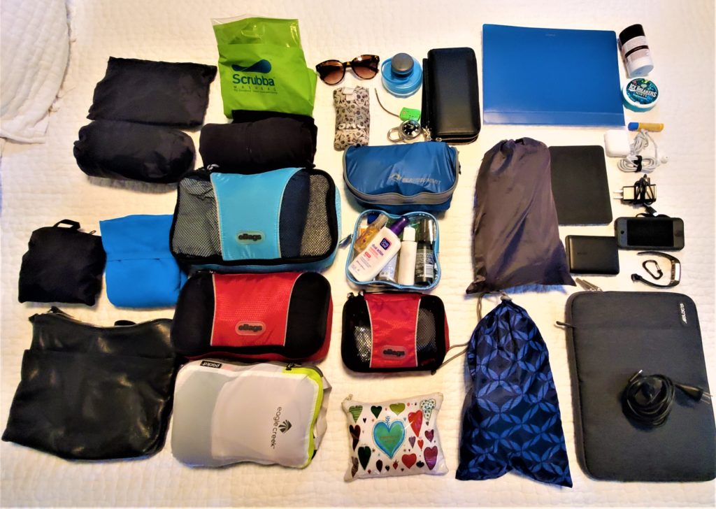 all items for minimal packing in packing cubes