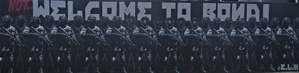 Military welcome to Bondi mural