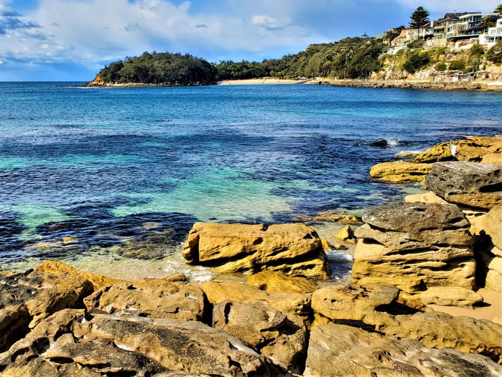 Water and Shelly Beach view along Marine Parade in Manly